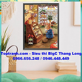 Mua Tranh thêu chữ thập hoạt hình cho e bé ngôi nhà của thỏ con DX1030 chưa thêu