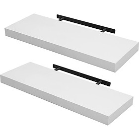 Mua Combo 2 kệ gỗ treo tường trang trí 61cm  kèm chốt âm tường chữ U  phụ kiện vít tắc kê