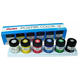 Màu Poster Color Pentel 6 màu Hộp Giấy WPU2_T06