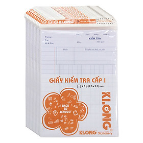 Lốc 10 Giấy Kiểm Tra Cấp I 4 Ô Ly MS 011NI (15 Tờ) 