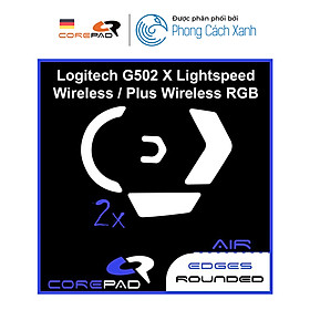 Mua Feet chuột PTFE Corepad Skatez AIR Logitech G502 X Lightspeed / PLUS Wireless - 2 Bộ - Hàng Chính Hãng