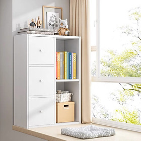 Mua Tủ kệ gỗ 3 tầng để sàn gỗ MDF nhập khẩu chống ẩm cao cấp dễ dàng lắp ghép phong cách hiện đại tối giản