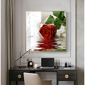Mua Tranh treo tường Mica Decor Hoa Hồng cao cấp. (Bộ 1 bức)  Khung hợp nhôm chống ẩm  bền  đẹp  nhiều kích thước. Phù hợp nhiều không gian sang trọng