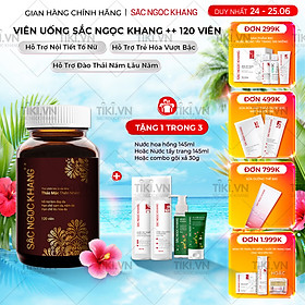 Viên uống Sắc Ngọc Khang ++ (120 viên) giúp trẻ hóa Làn da làm mờ sạm nám tàn nhang hiệu quả, tăng cường tính đàn hồi cho làn da, hỗ trợ cải thiện và phục hồi da bị lão hóa vượt trội