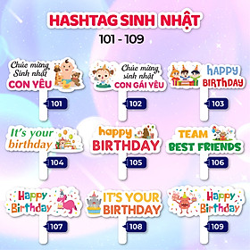Mua Mẫu hashtag cầm tay sinh nhật  Bảng hashtag chụp ảnh cưới  sinh nhật  sự kiện  MS 101 - 127
