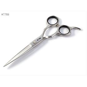 Kéo cắt tóc Kềm nghĩa KT706 lưỡi dài kèm đệm cao su