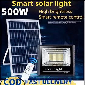Mua Đèn năng lượng mặt trời đèn chống lóa  chống nước Solar Light khung nhôm 500W Chính hãng IP67 bảo hành 2 năm.
