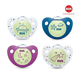 BỘ 2 TI GIẢ NUK NIGHT DAY SILICONE 0-6M