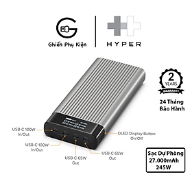 Mua Pin Sạc Dự Phòng HYPERJUICE 245W 27000 MAH 4 USB-C - Hàng Chính Hãng