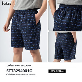 Quần short-STT3294001G hoạ tiết xanh đen vân sóng