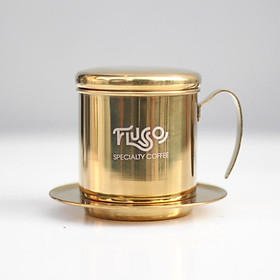Mua Phin Pha Cà Phê Inox 304 Mạ Vàng Flusso Specialty Coffee
