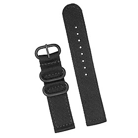 18,20,22,24mm Canvas Watch Strap Replacement Woven Fabric Watch Band with Three Steel Buckle