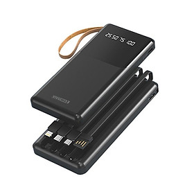 Pin sạc dự phòng Polymer 10.000mAh Vivumax P100 -Tích hợp 4 dây sạc, sạc nhanh 2.4A - Hàng Chính Hãng