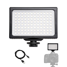 LED Video Light 3200K-5600K Dimmable LED Panel Portable Photography Fill Light with Hot Shoe Adapter and 1/4 Inch Screw