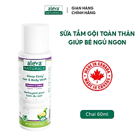 Sữa tắm gội toàn thân làm dịu, dưỡng ẩm và giúp bé ngủ ngon Aleva Naturals