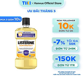 Nước Súc Miệng Giúp Nướu Chắc Khỏe Listerine Gum Protect Zero Alcohol - Dung Tich 250ml -750ml - 750ml