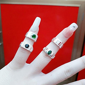 Nhẫn bạc bé trai đính đá cao cấp YN JEWELRY