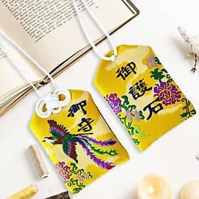 Túi gấm Omamori hỏa phượng trùng sinh có kèm túi chống nước Túi Phước May Mắn dây treo trang trí