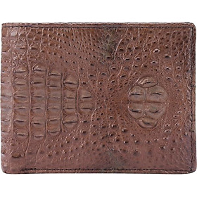 Ví Nam Da Cá Sấu Nguyên Con Nhỏ Huy Hoàng HT2247 (12.5 x 10 cm) - Nâu Đất