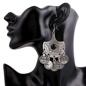 1 Pair Bohemian Earrings Silver Gothic Bride Style Drop Hook Alloy Earring