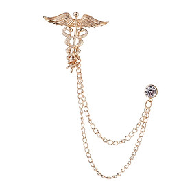 Angel Wing Brooch Fashion Jewelry Men's Brooch Suit Pin Chain Brooch for Men 's Brooch Lapel Pin for Hat Tie