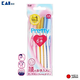 Set 06 dao tỉa lông mày dành cho nữ Kai Pretty hàng Made in Japan