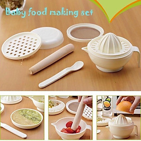 Bộ chế biến ăn dặm kiểu Nhật Food making cho bé gồm 7 chi tiết -Amina