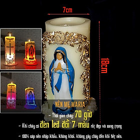 Mua Nến mẹ Maria (cháy 70 giờ) - trụ nến Thờ Công Giáo - Đèn cầy trang trí cao cấp candle shop