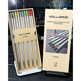 SET 10 ĐÔI ĐŨA INOX CAO CẤP KELLER@ - ĐẲNG CẤP NHÀ HÀNG TẠI GIA Hàng chính hãng
