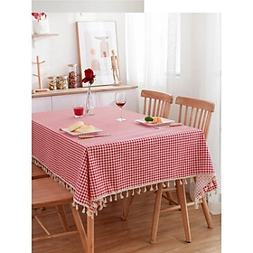 Mua Khăn trải bàn kẻ caro Landecor TB561 - đỏ