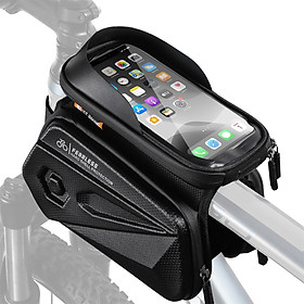 Túi Bike Handlebar hoạt động như một giá đỡ điện thoại đồng với màn hình cảm ứng