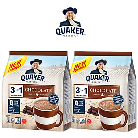 Combo 2 Thức Uống Yến Mạch Quaker 3in1 Vị Sô Cô La 420g