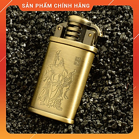 Mua Hột Quẹt Bật Lửa Xăng Đá Dolphin HY-691 Khắc Họa Tiết Quan Công Cực Đẹp