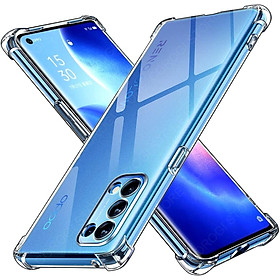 Ốp lưng dành cho Oppo Reno5 5G, Reno4 4G, Reno4 Pro 4G, Reno6 5G, Reno6 Z 5G, Reno3 Silicon trong suốt chống sốc, chống va đập, bảo vệ camera