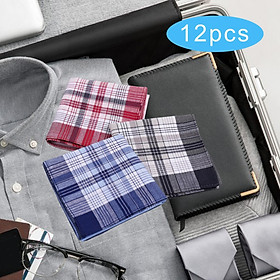 12x Cloth Men's  Hanky Gifts 40cm Assorted Wipe The Sweat Towels Pocket Square Hankies  for Prom Suit Women Men Father