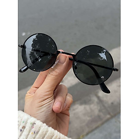 Kính mát thầy đồ Mắt tròn nhỏ phong cách retro