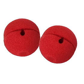 Circus Clown Nose - Pack of 2 - Big Red Foam Noses for Carnival Party Dress Up Props