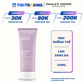 Tinh chất làm mềm, mượt và sáng da body 10% AHA - Paula's Choice Skin Revealing Body Lotion 10% AHA