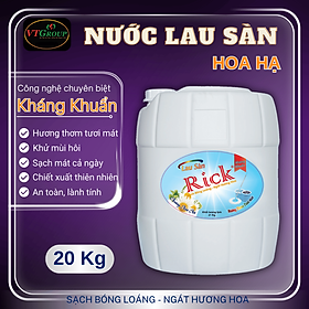 Nước lau sàn Rick can 20kg - Tặng 1 nước rửa chén chanh dây 750g