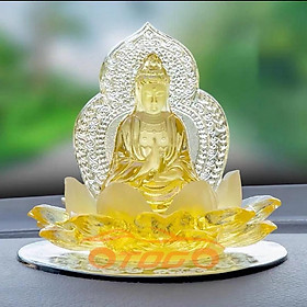 Mua Tượng Phật Bà Quan Âm Tọa Đài Sen Ngọc Lưu Ly Cao Cấp