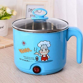 Ca Nấu Mì, Ăn Lẩu, Đun Nước Siêu Tốc Đa Năng Mini 2 Tầng Tặng Kèm Xửng Hấp - Hàng Chất Lượng