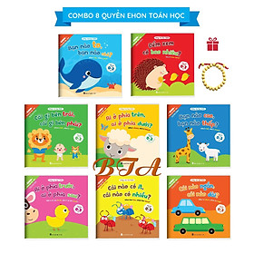 [Download Sách] Bộ Ehon toán học đầu đời cho bé từ 0-3 tuổi (8 cuốn) - Cùng con học toán (song ngữ Việt Anh) - Tặng vòng dâu tằm may mắn cho bé - Sách online Bùi Thị Anh