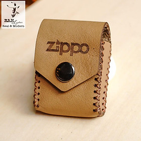 Túi đựng zippo da bò thật handmade bền chắc cao cấp - RAM Leather - CÀ PHÊ SỮA