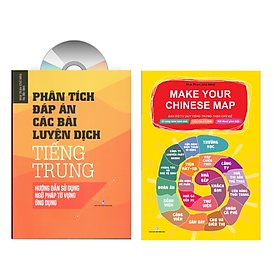 Combo 2 sách Phân tích đáp án các bài luyện dịch Tiếng Trung và Make your Chinese map Bản đồ tư duy từ vựng Tiếng Trung theo chủ đề +DVD tài liệu