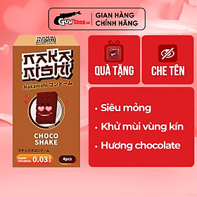 Bao cao su Nakanishi - Siêu mỏng 0.03mm - Hương chocolate