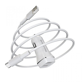BOROFONE -Bộ Cóc Cáp Sạc Xe Hơi BZ2 Cổng Type C- 2 Cổng USB -Hàng Nhập Khẩu 