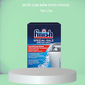 Muối rửa bát Finish 1.2kg, muối finish 1,2kg là muối làm mềm nước trong máy rửa chén bát ly 1200g