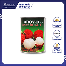 Trái Vải Ngâm Đường Aroy-D 565g - Nhập Khẩu Thái Lan | Aroy-D Lychee in Syrup 565g