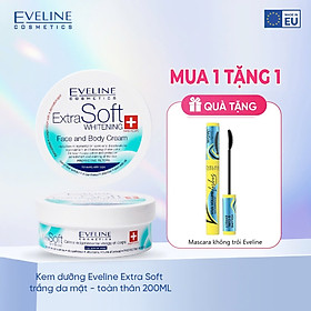 [ Tặng 1 mascara ] Kem dưỡng trắng da vùng mặt và toàn thân Eveline Extra Soft -200ml