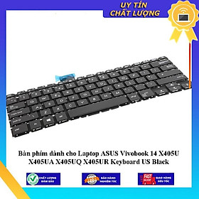 Bàn phím dùng cho Laptop ASUS Vivobook 14 X405U X405UA X405UQ X405UR Keyboard US Black - Hàng Nhập Khẩu New Seal